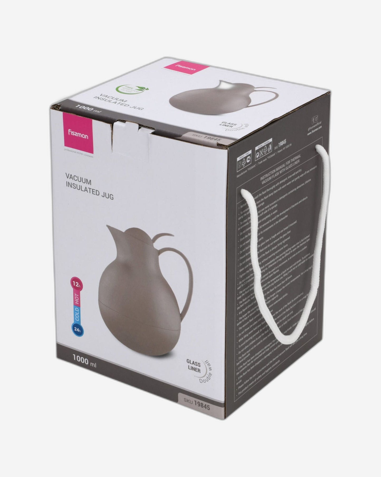 Fissman Vacuum Flask Mocha Cream 1000ml