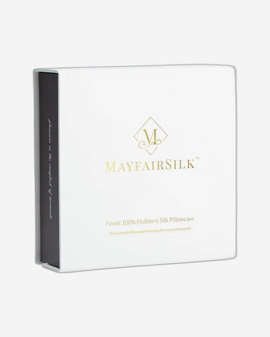 Mayfairsilk "Mulberry Silk" Oyster Grey Oxford Pillowcase with Piping