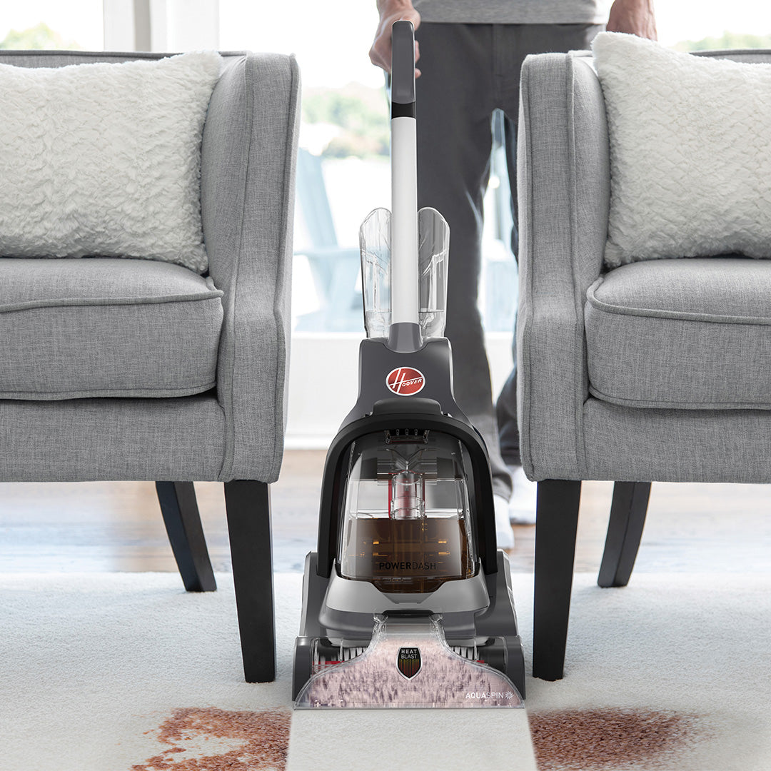 Hoover PowerDash Compact Carpet Cleaner, Lightweight Carpet & Upholstery Deep Cleaning with AQUASPIN Brush Bar, Removes Stains, Powerful Suction-CDCW-PDME - Warranty Included