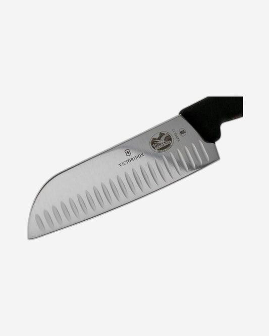 Victorinox Fibrox Santoku Knife 17Cm Straight Flutet Black - 5.2523.17