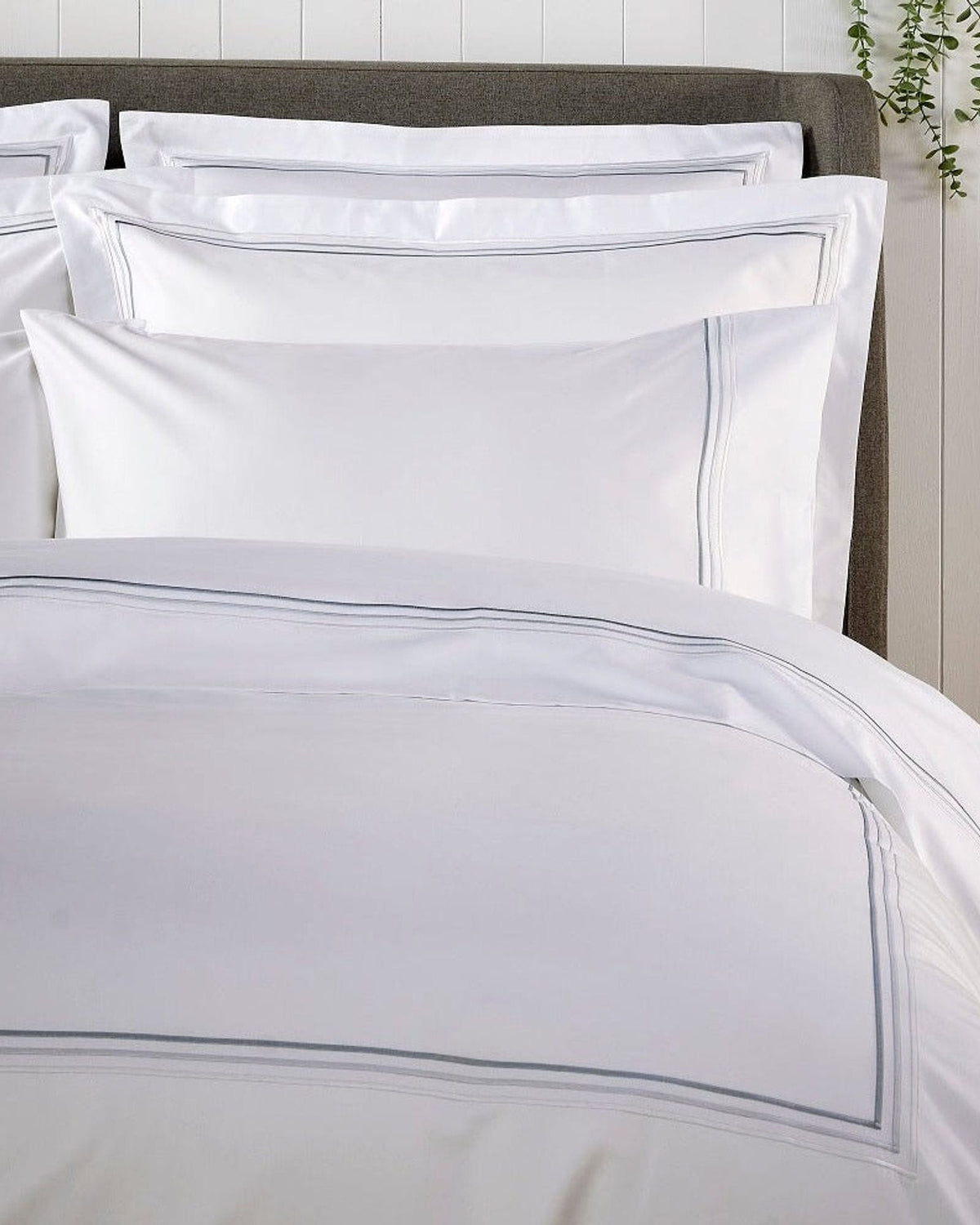 Christy Supima Bed Linen 500TC Duck Egg Embroidery