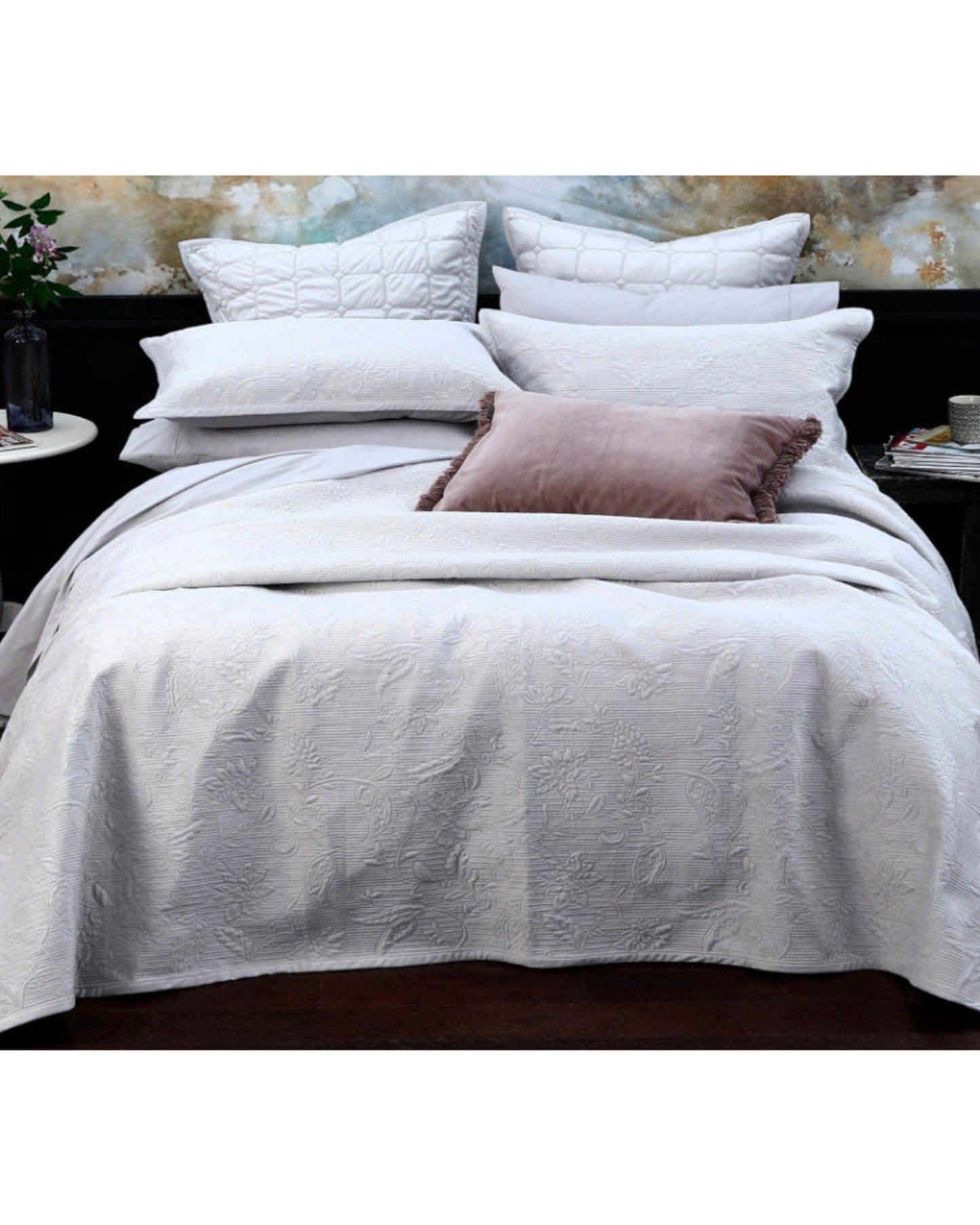 MM Linen "Adrian" Queen Bedspread Set 265x260+50x75 (2) cm