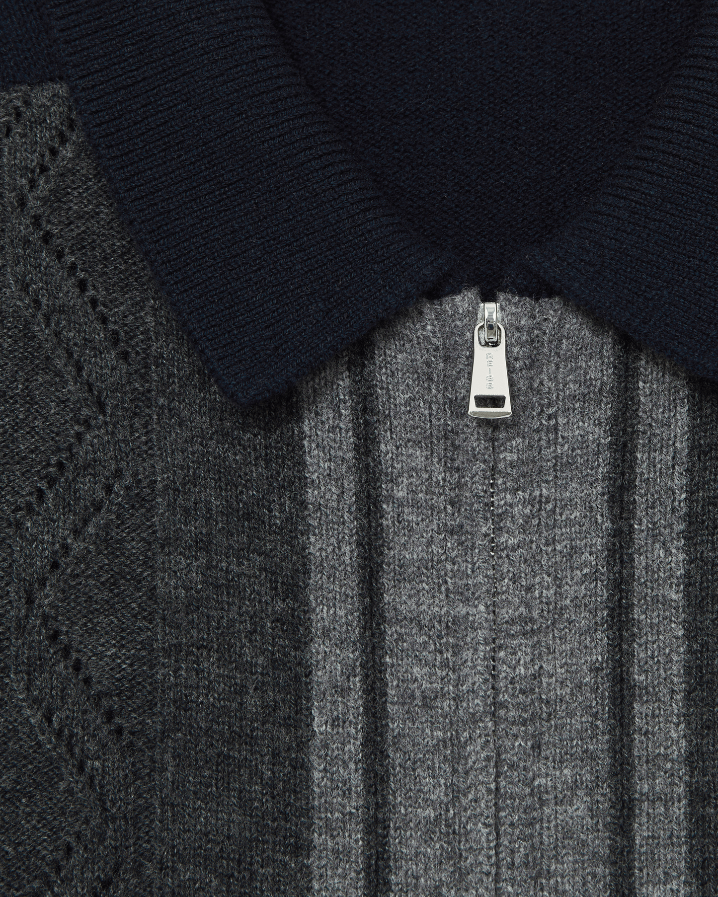 Reiss LS Wool Colour Block Zip Through Cardigan