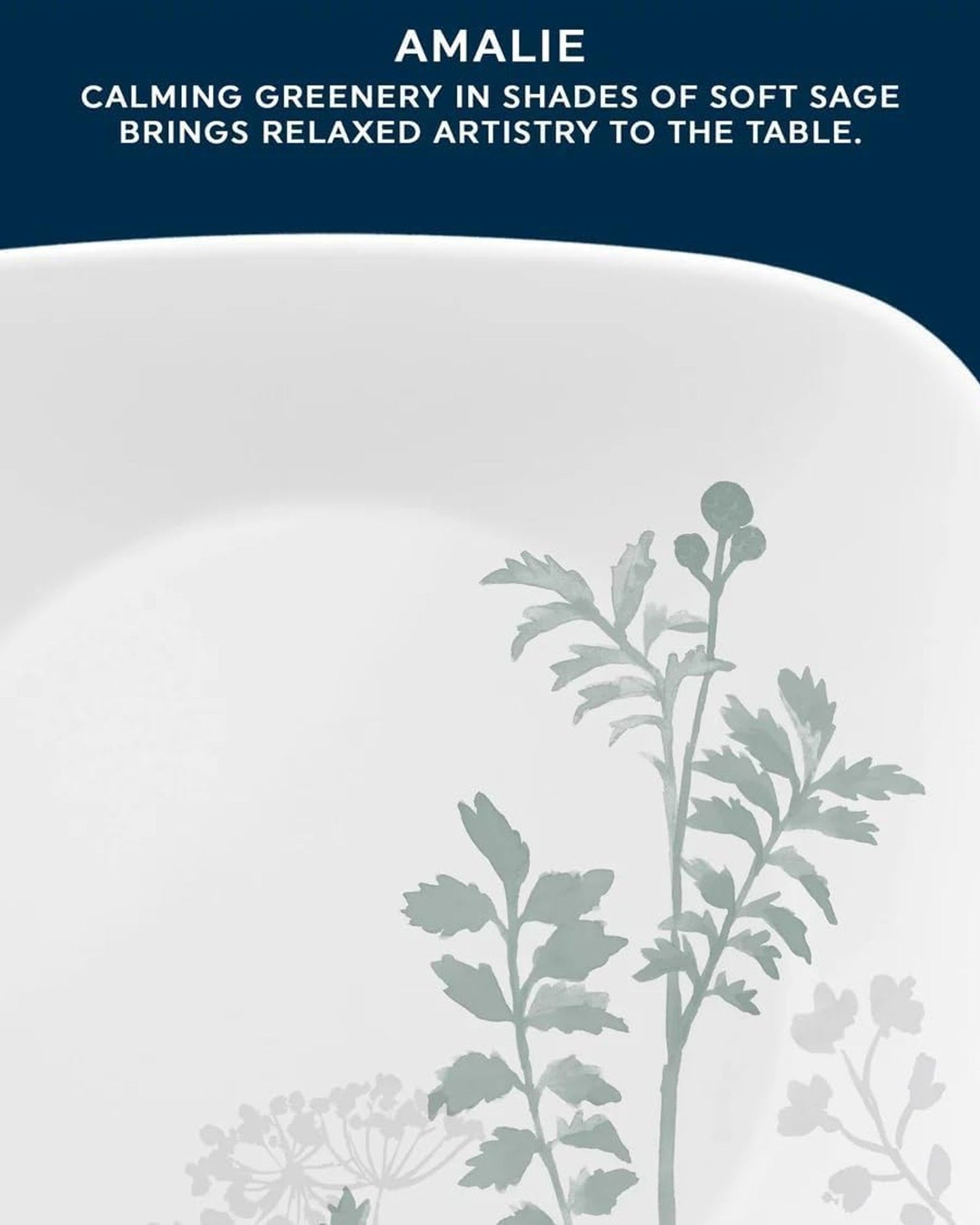 Corelle Dinnerware Set 16Pc Square Amalie