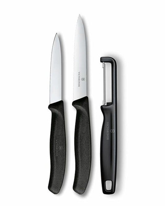Victorinox Swiss Classic Paring Knives W/ I-Peeler 3Pcs Black Box 6.7113.33
