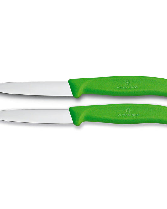 Victorinox Swiss Army Knife Swiss Classic Paring Knife 2Pcs 8Cm Straight Pointed Green 6.7606.L114B