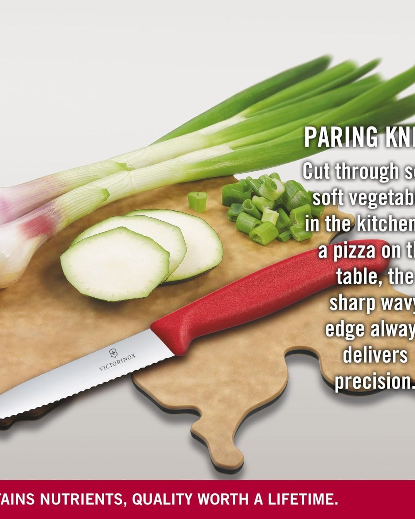 Victorinox Swiss Classic Paring Knife Wavy Red