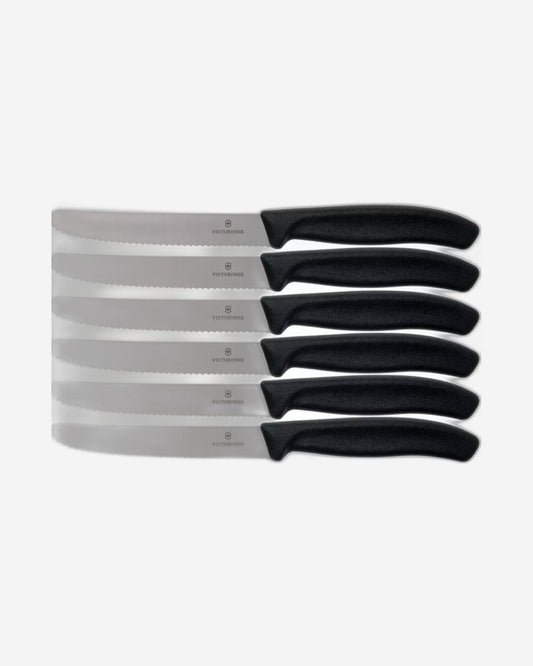 Victorinox Swiss Classic Tomato & Table Knife Set 6Pc Black