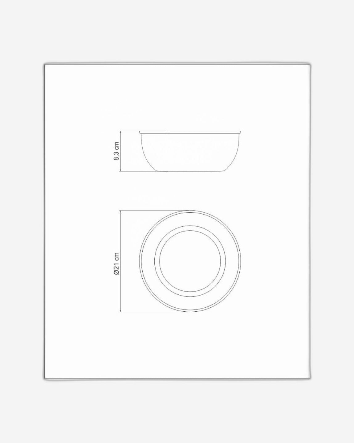 Tramontina Freezinox round stainless steel container with matte finish, without lid, 20 cm and 2.2 L