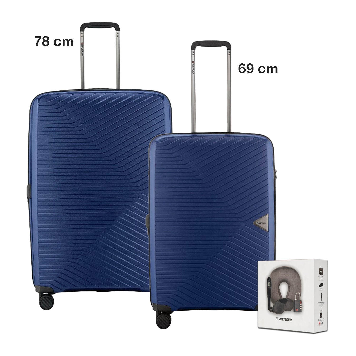 Wenger Ultra-Lite 67+76cm Hardside Expandable Luggage Trolley Set of 2 (Travel Combo Free)