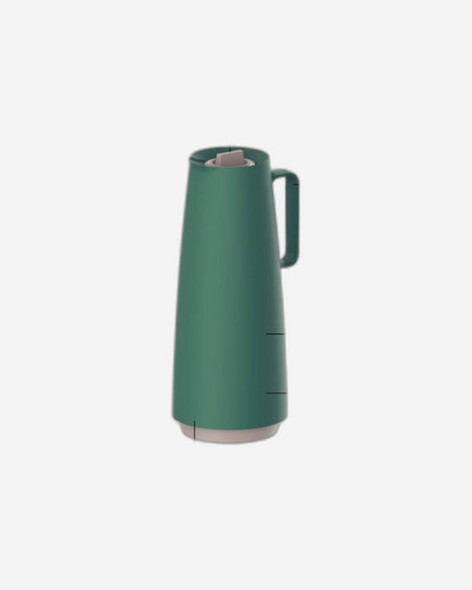 Tramontina Exata Green Plastic Thermal Flask With Glass Liner, 1 L
