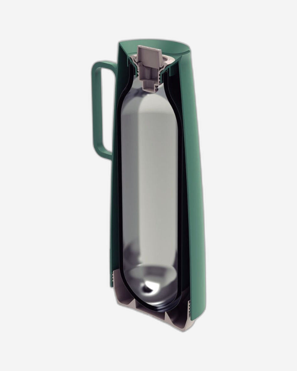 Tramontina Exata Green Plastic Thermal Flask With Glass Liner, 1 L