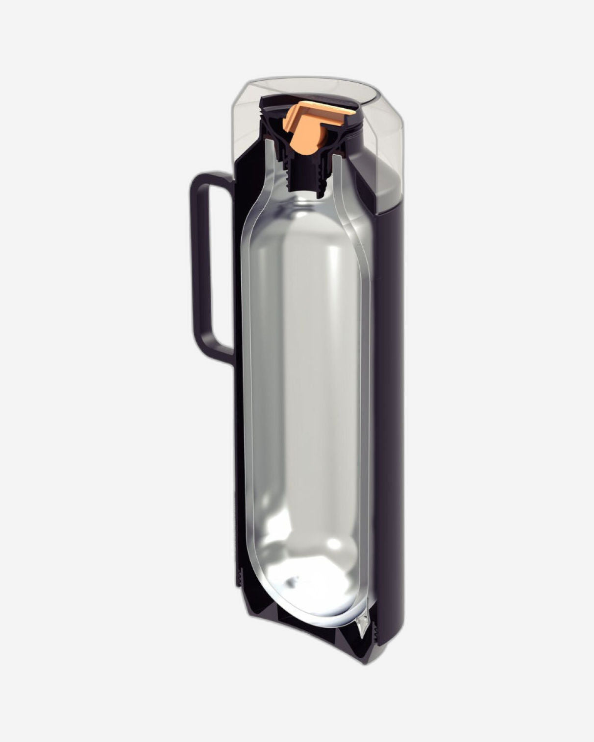 Tramontina Exata Black Plastic Thermal Beverage Dispenser with 1 L Glass Liner