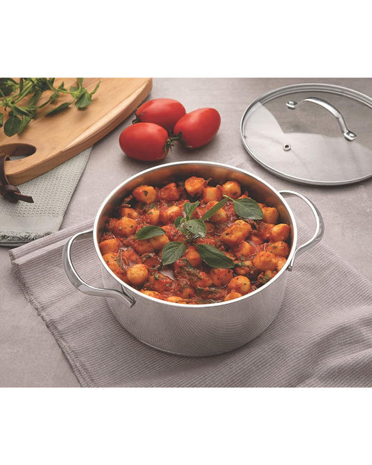 Tramontina Brazil Una 16cm 1.8L Stainless Steel Deep Casserole with Tri-ply Bottom