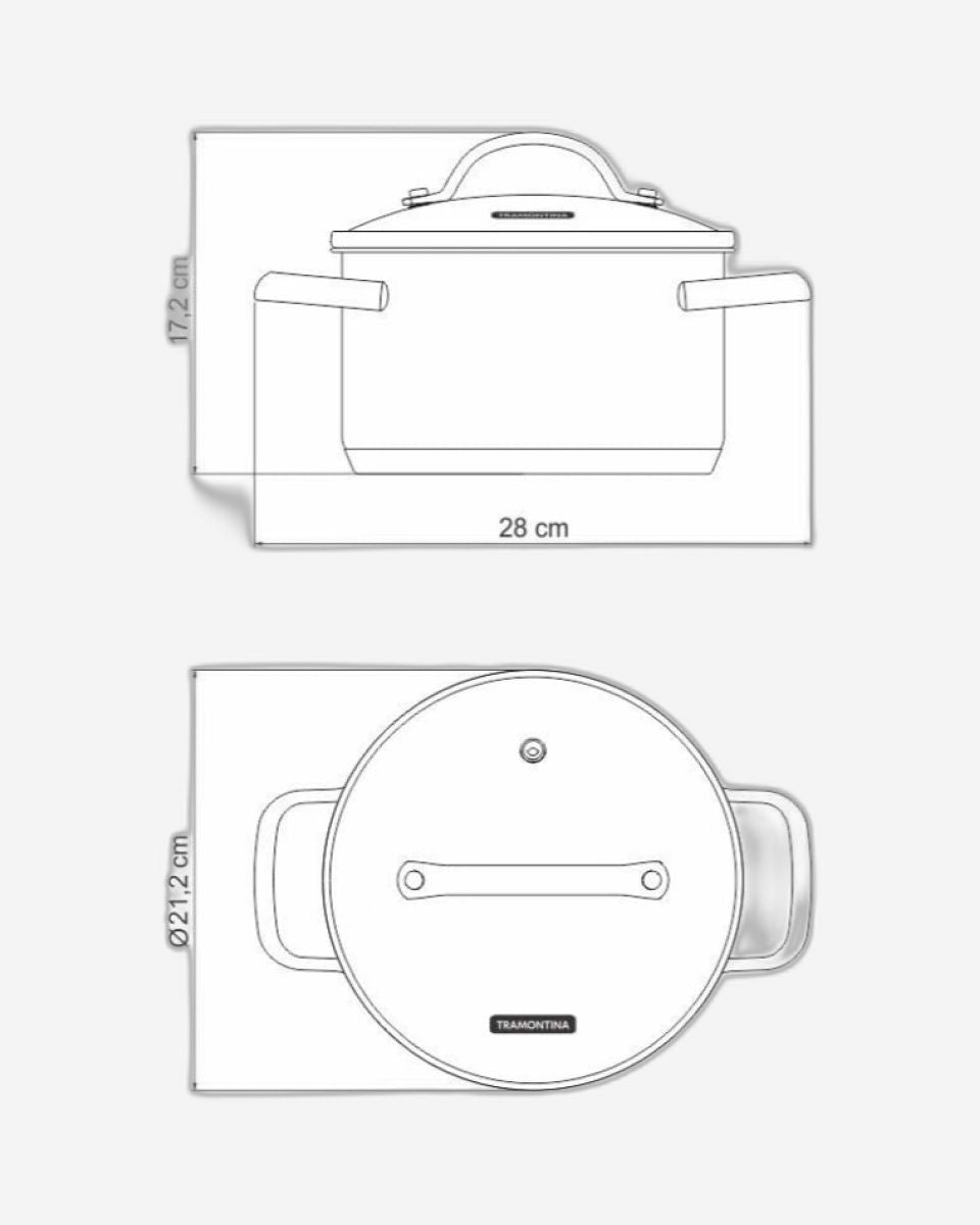 Tramontina Una Casserole 3.6L Deep