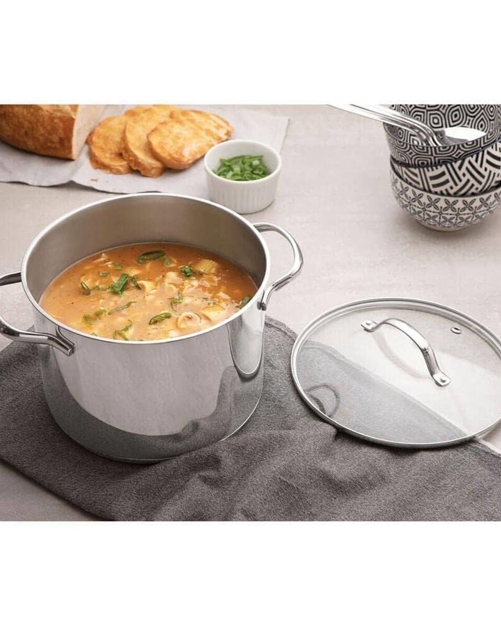 Tramontina Brazil Una 20cm 4.6L Stainless Steel Stock Pot with Tri-ply Bottom