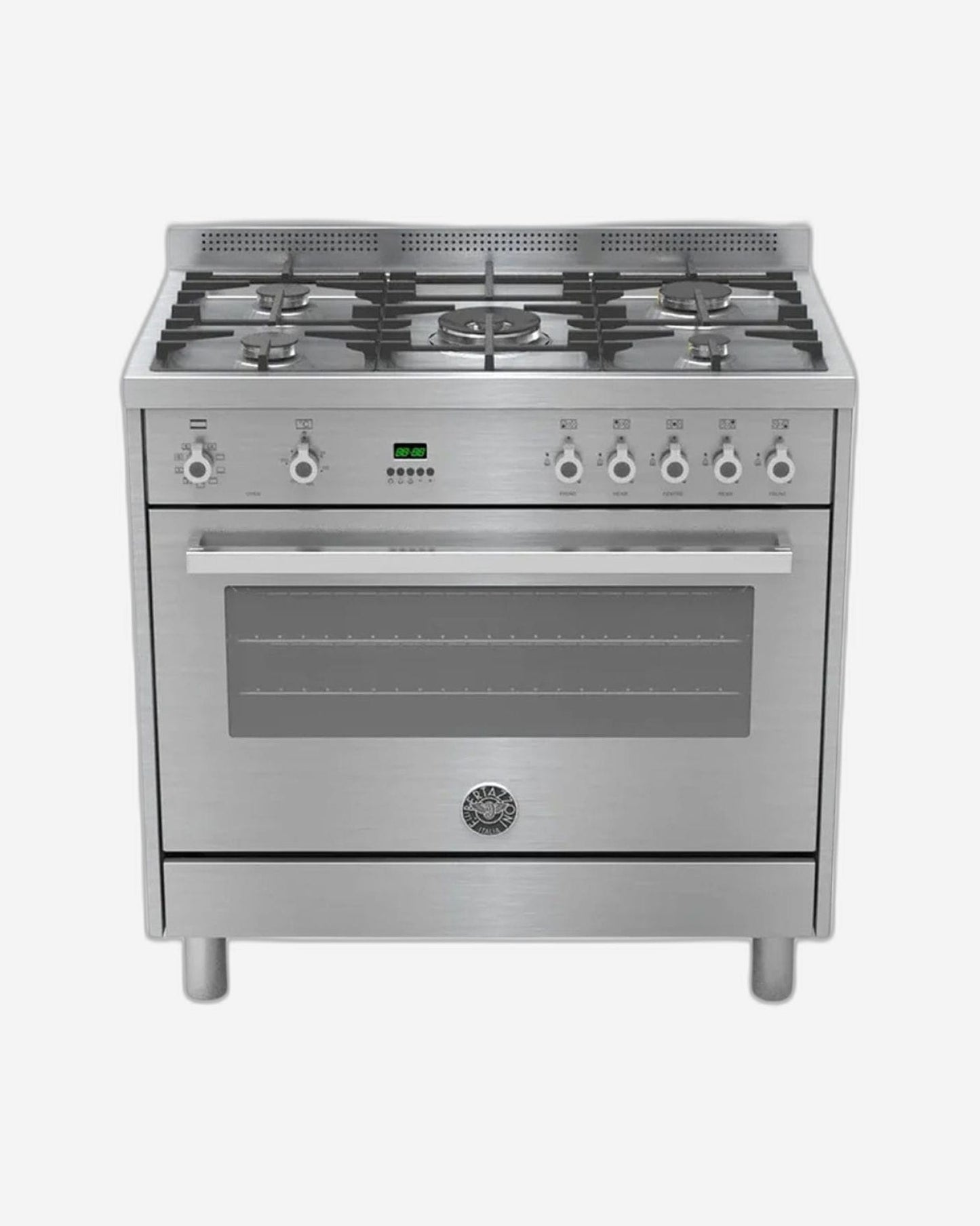 Bertazzoni Professional Series Gas Range Cooker with Electric Oven 90x60, Stainless Steel
