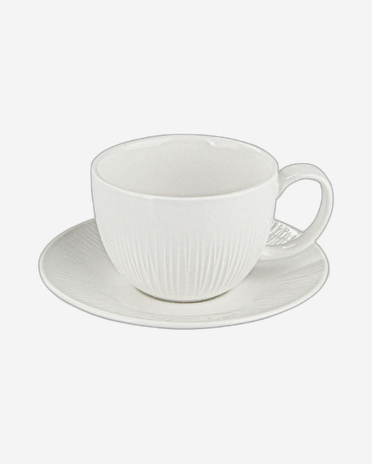 Fissman 2-Piece Cup And Saucer Set White 200ml Bellagio