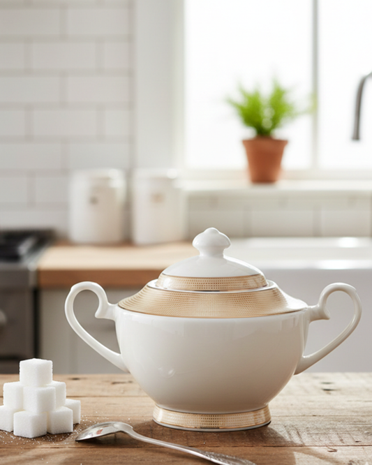 Fissman Porcelain Teapot & Sugar Bowl Set Versailles 1350ml + 500ml