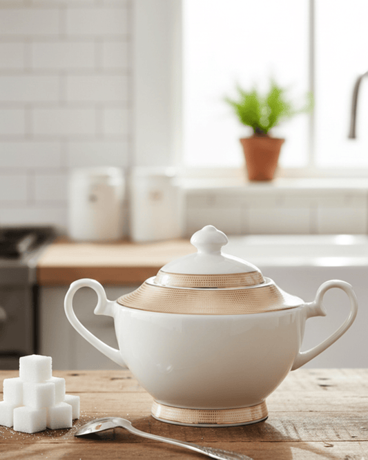 Fissman Porcelain Teapot & Sugar Bowl Set Versailles 1350ml + 500ml