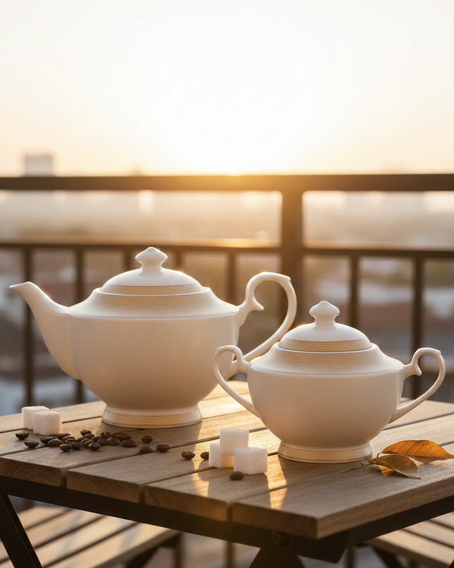 Fissman Porcelain Teapot & Sugar Bowl Set Versailles 1350ml + 500ml