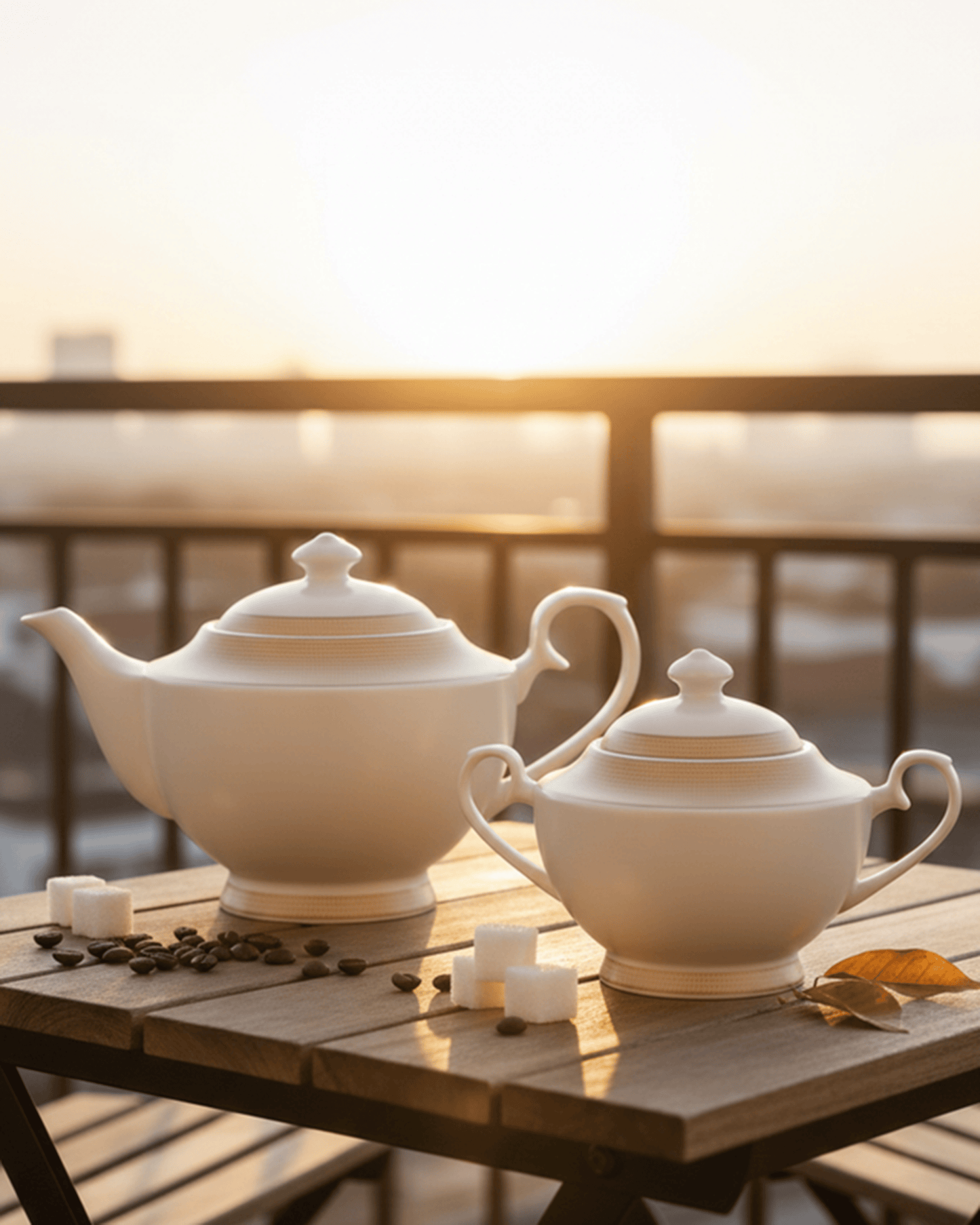 Fissman Porcelain Teapot & Sugar Bowl Set Versailles 1350ml + 500ml