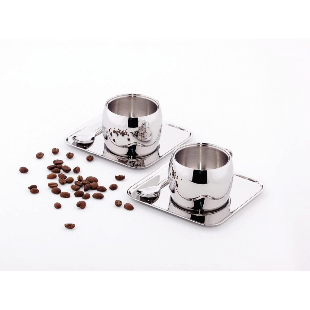 Tramontina Brazil 6-Pieces Shiny Stainless Steel Tea and Coffee Set
