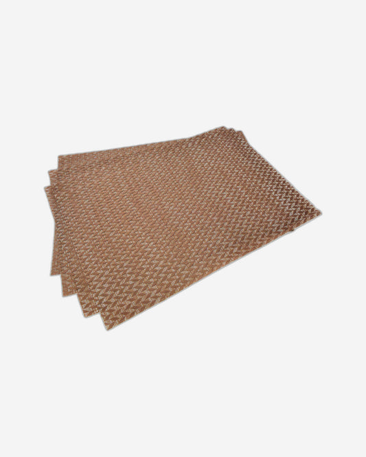 Fissman Table Mat Washable Light Brown 4Pc 45cm