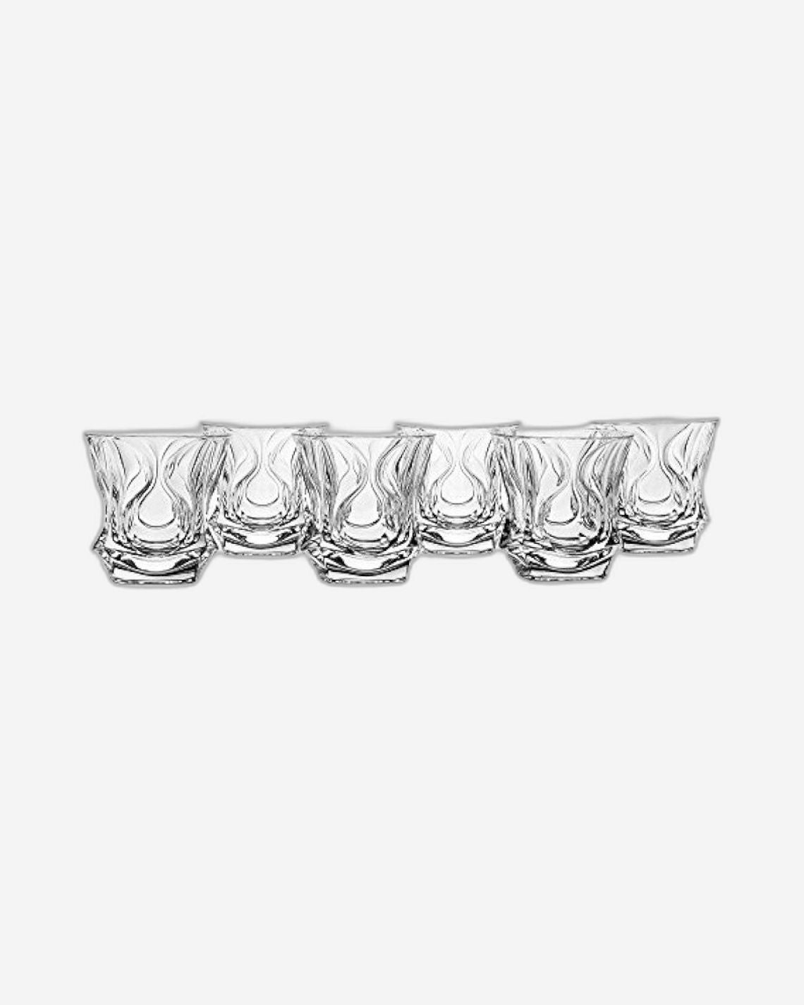 Bohemia Ocean DOF Type 2 Non Lead Crystal - Set of 6 Piece
