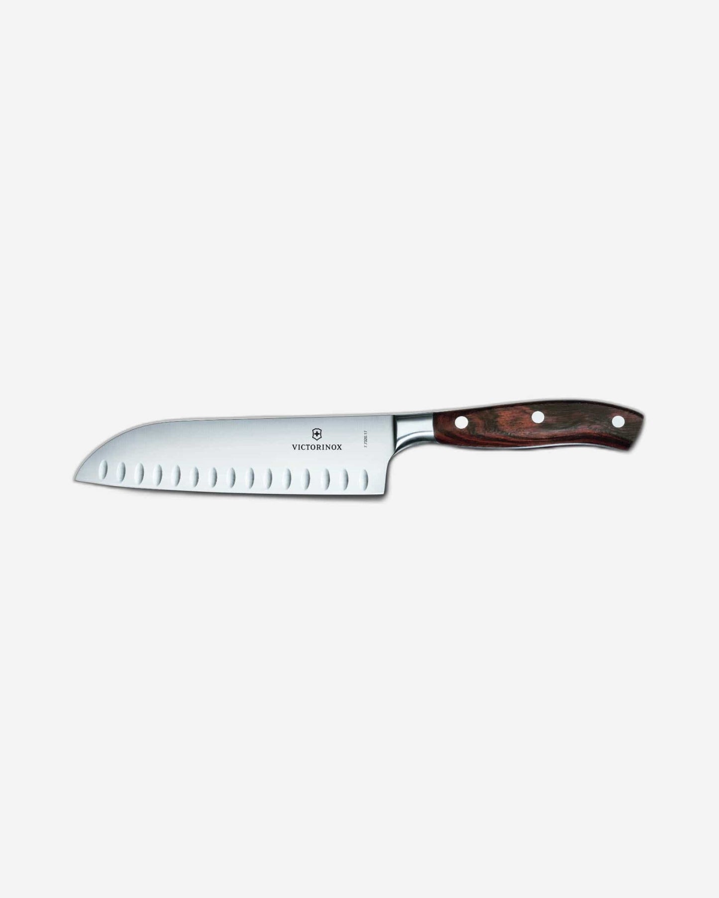 Victorinox Grand Maitre Santoku Knife 17cm Fluted Wood Gift Box