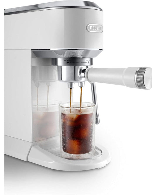 De'Longhi Dedica Style Espresso Coffee Machine, White – EC890.WI
