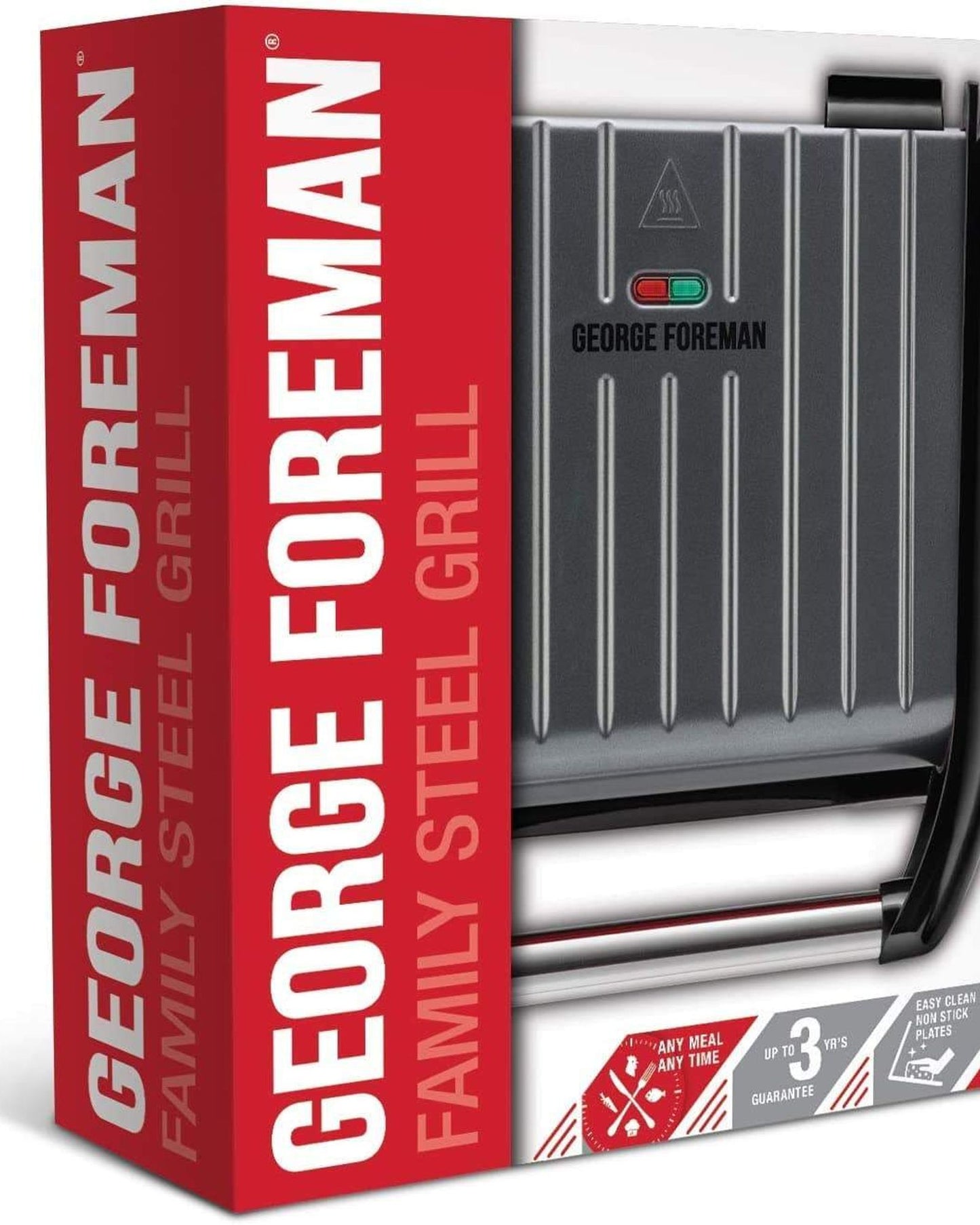 George Foreman Medium Steel Grill Family