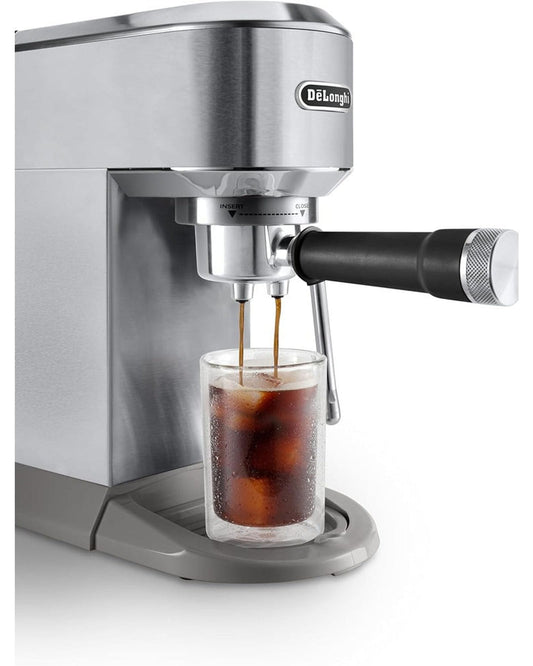 De'Longhi Dedica Style Espresso Coffee Machine, Metal – EC890.M