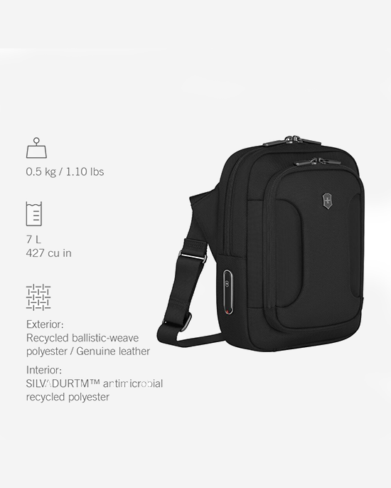 Victorinox Werks Traveler 7.0 Crossbody Bag Black