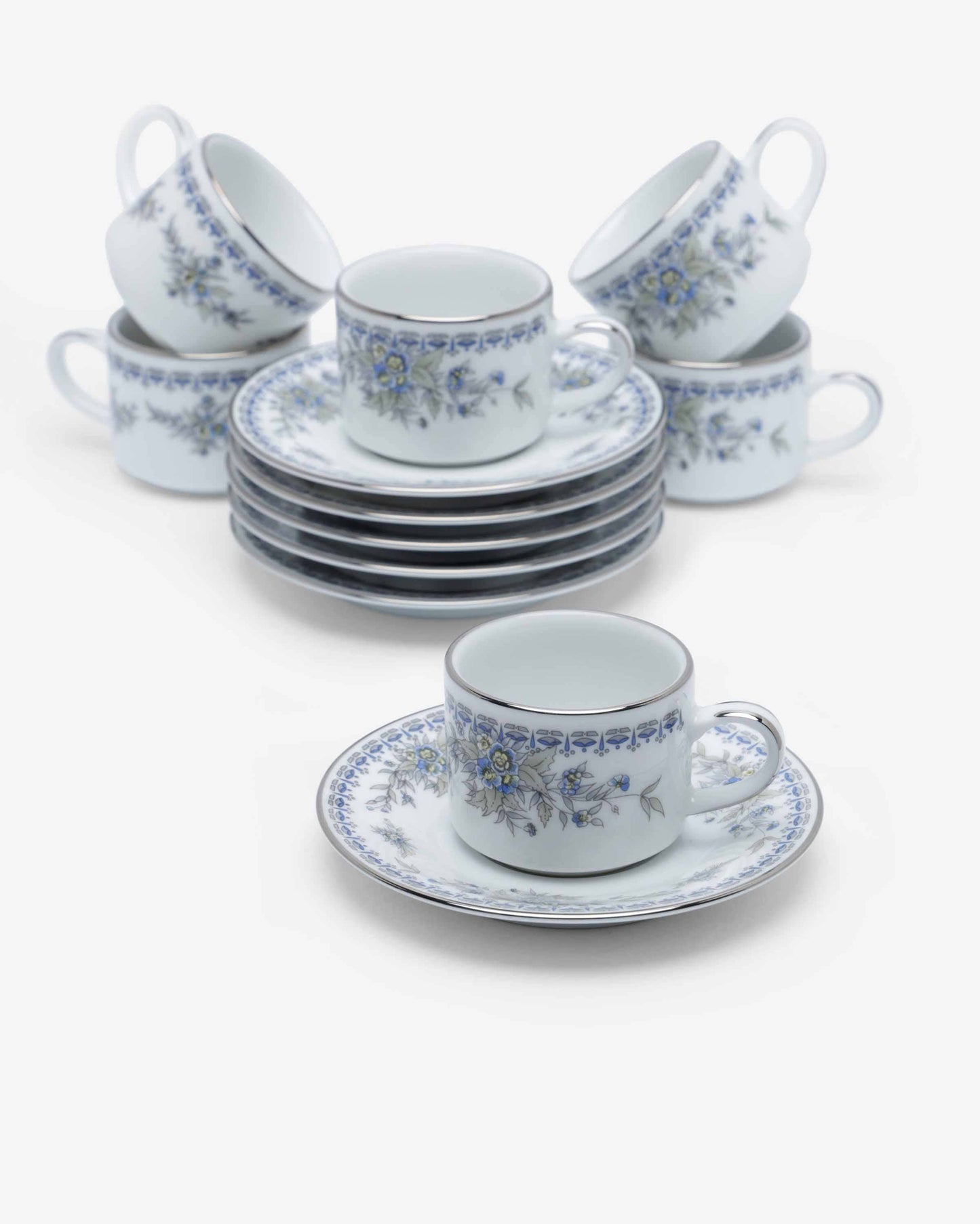 Dankotuwa Treasure Blue Coffee Cup & Saucer Set