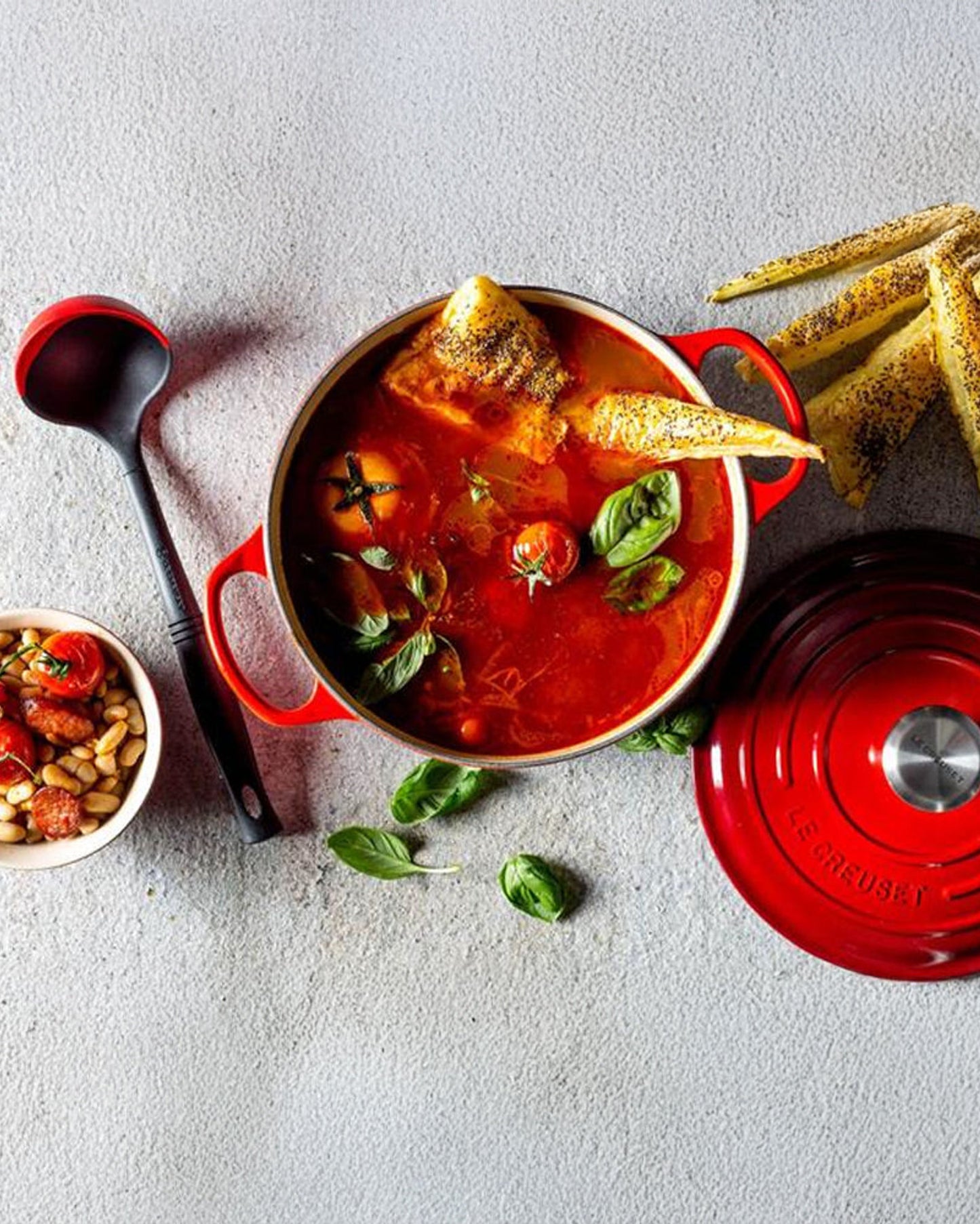 Le cresuet Round French Oven 24Cm Sig. Cherry Red - 21177240602430