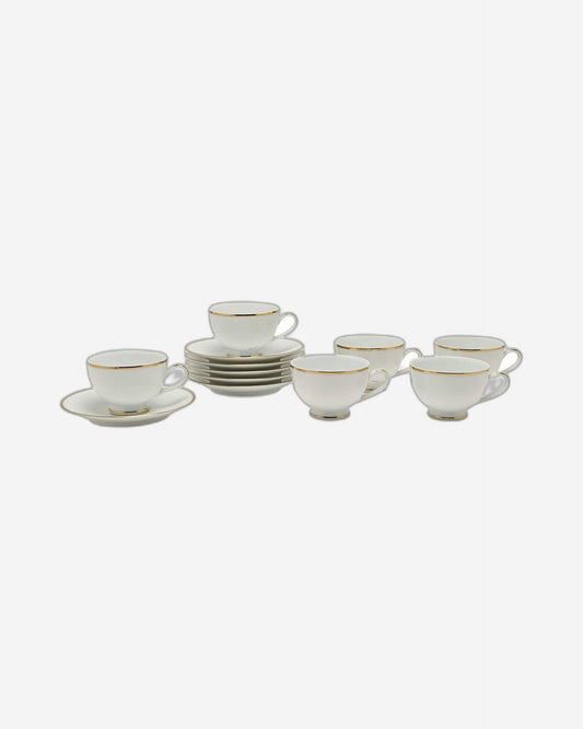 Dankotuwa 3Mm Gold 1+1 Tea Cup & Saucer - 3Mmgld-0889/0887