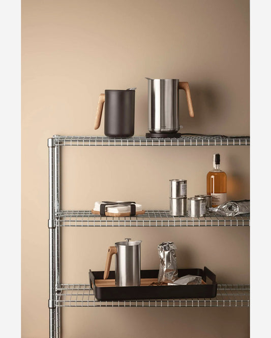 Eva Solo 502756 Vacuum jug 1.0 l Nordic kitchen Black with wooden handle