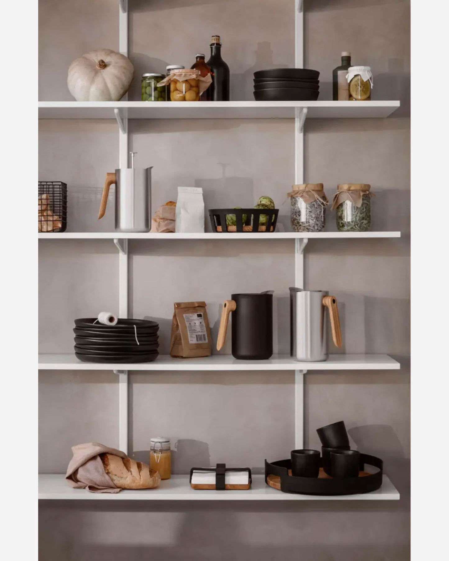 Eva Solo 502756 Vacuum jug 1.0 l Nordic kitchen Black with wooden handle