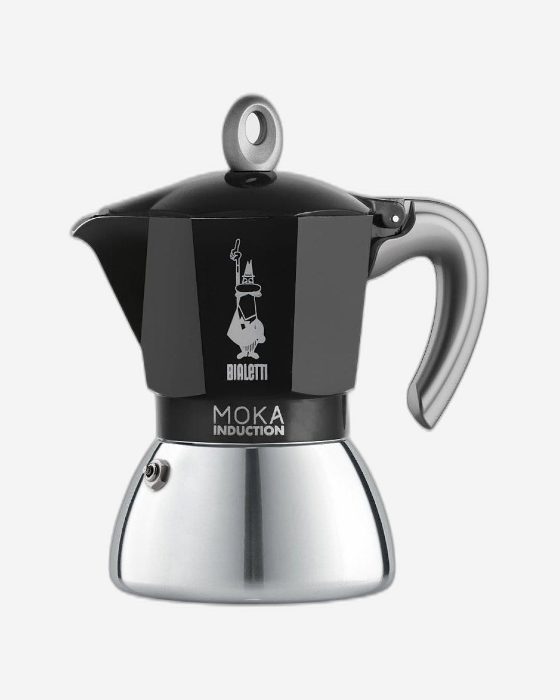 BIALETTI NEW MOKA INDUCTION COFFEE MAKER BLACK 6 CUPS - 6936