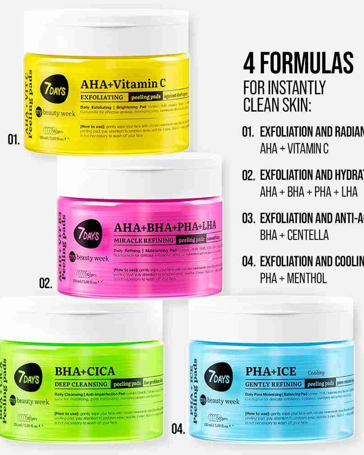 7DAYS Skincare Exfoliating Pads