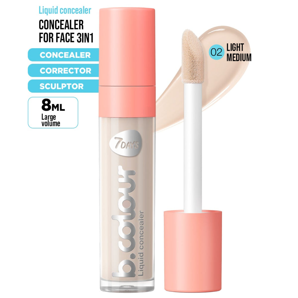 7DAYS B.COLOUR Face & Eye Concealer 02 Light Medium