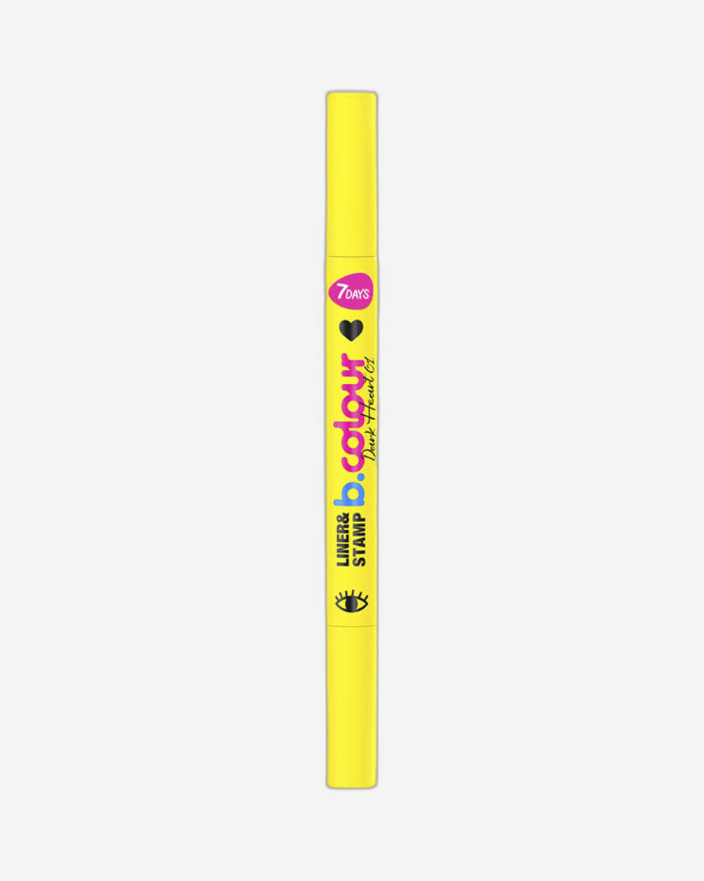 7DAYS CUTE Dual-Ended Eyeliner Pen with Heart Stamp - Waterproof Black Liquid Eyeliner