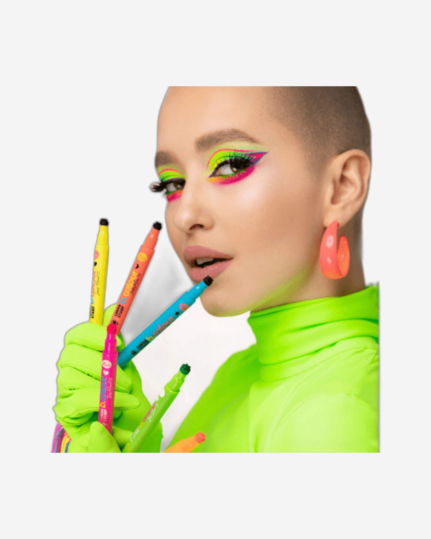 7DAYS CUTE Dual-Ended Eyeliner Pen with Heart Stamp - Waterproof Black Liquid Eyeliner