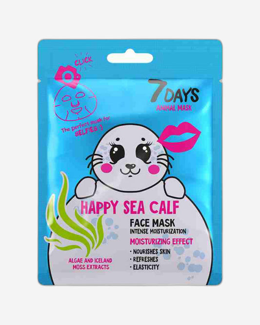 7DAYS Happy Sea Calf Face Mask Set (3 Pack) - Hydrating, Nourishing, Lifting & Toning