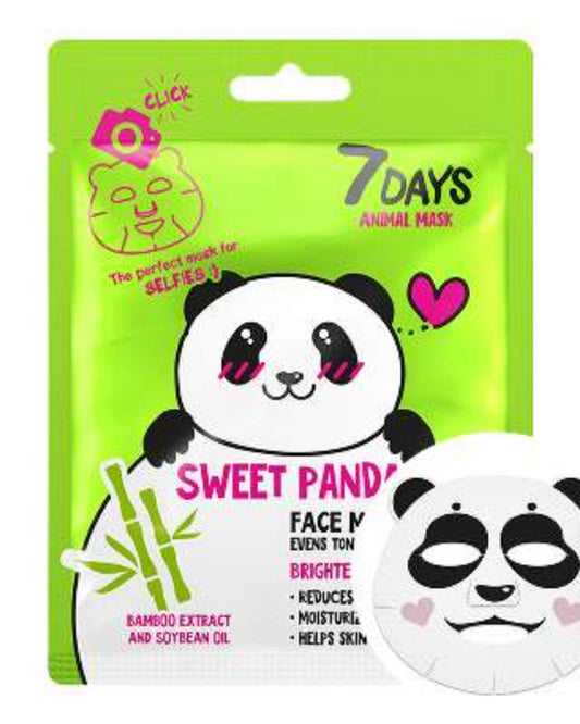 7DAYS Sweet Panda Face Mask Set (3 Pack) - Hydrating, Nourishing, Lifting & Toning