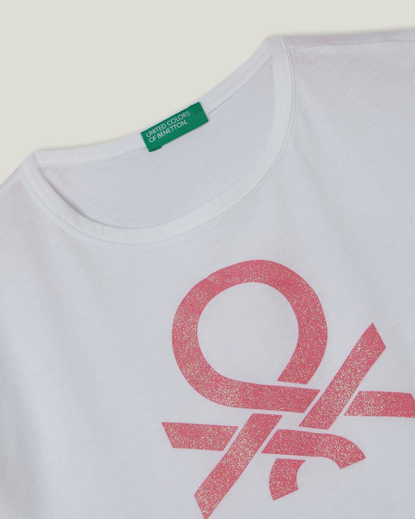 T-shirt with glitter print logo