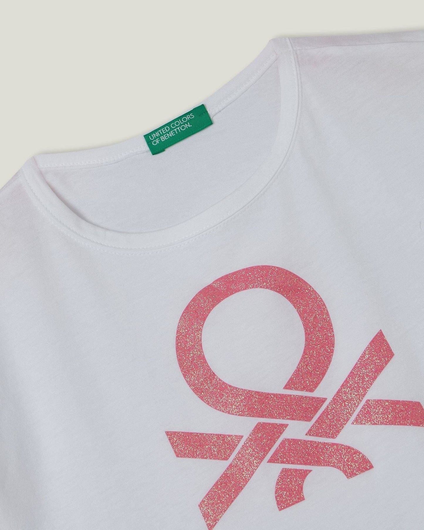 T-shirt with glitter print logo
