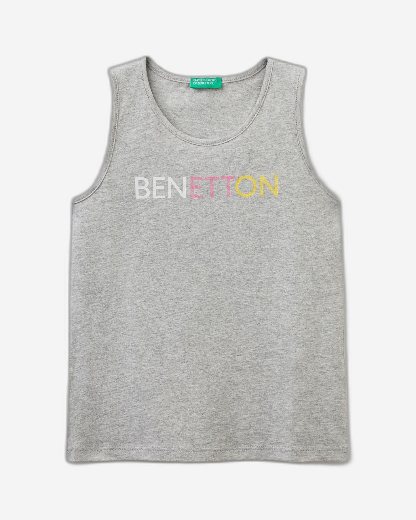 Tank top with glittery logo print