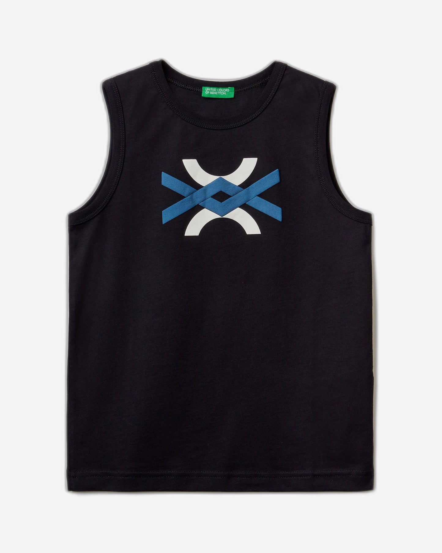Tank top in 100% organic cotton with logo